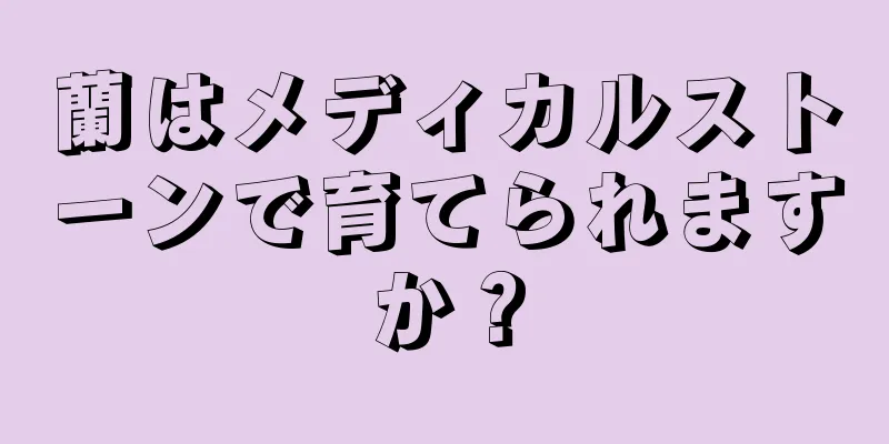 蘭はメディカルストーンで育てられますか？