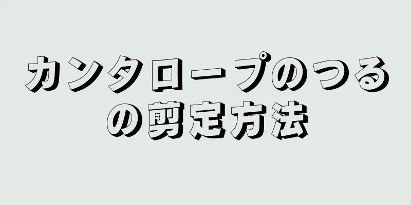 カンタロープのつるの剪定方法