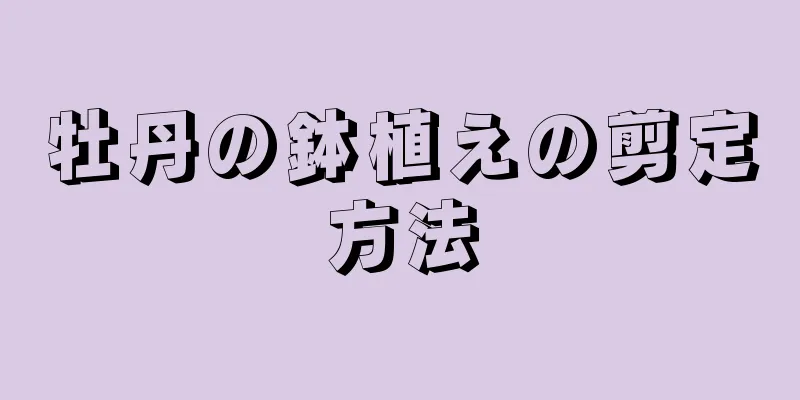 牡丹の鉢植えの剪定方法