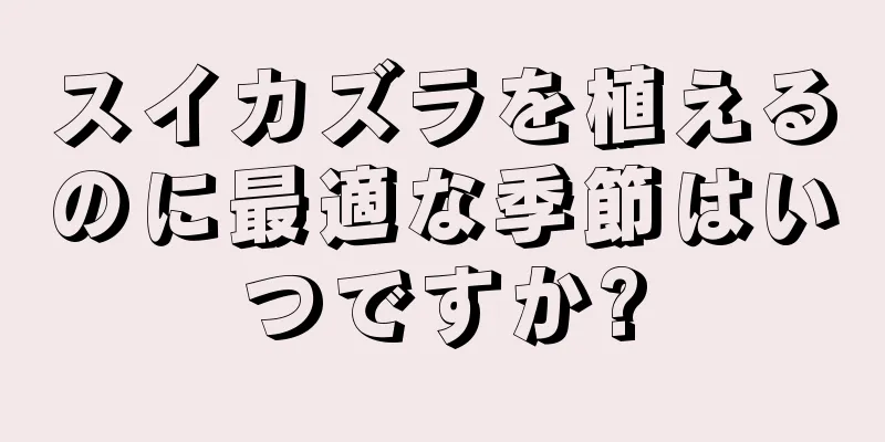 スイカズラを植えるのに最適な季節はいつですか?