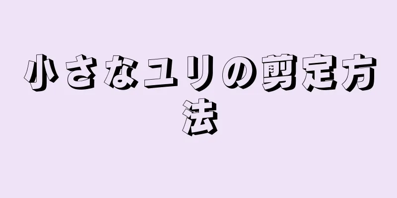 小さなユリの剪定方法