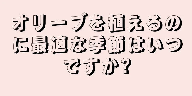 オリーブを植えるのに最適な季節はいつですか?