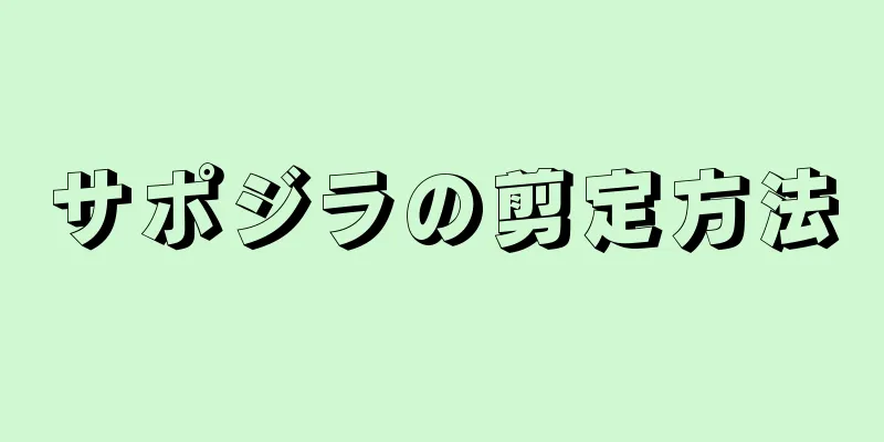 サポジラの剪定方法