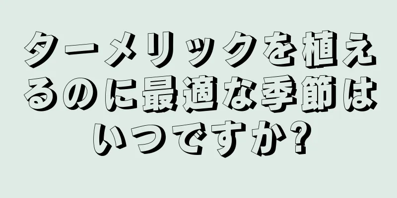 ターメリックを植えるのに最適な季節はいつですか?
