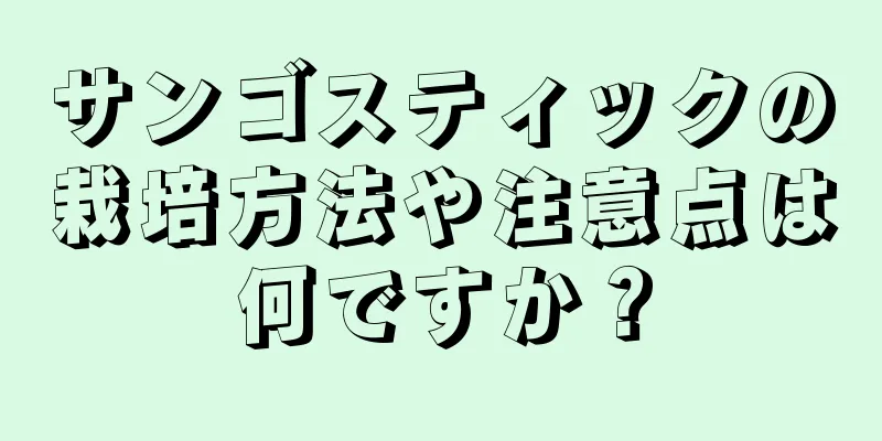 サンゴスティックの栽培方法や注意点は何ですか？