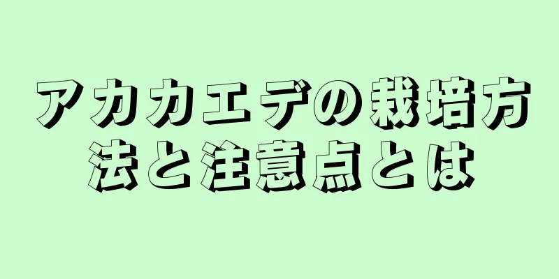 アカカエデの栽培方法と注意点とは
