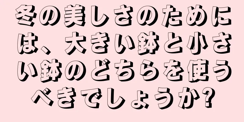冬の美しさのためには、大きい鉢と小さい鉢のどちらを使うべきでしょうか?