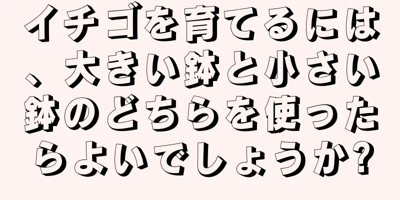 イチゴを育てるには、大きい鉢と小さい鉢のどちらを使ったらよいでしょうか?