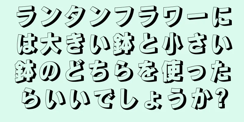 ランタンフラワーには大きい鉢と小さい鉢のどちらを使ったらいいでしょうか?