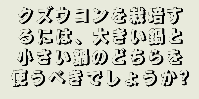 クズウコンを栽培するには、大きい鍋と小さい鍋のどちらを使うべきでしょうか?