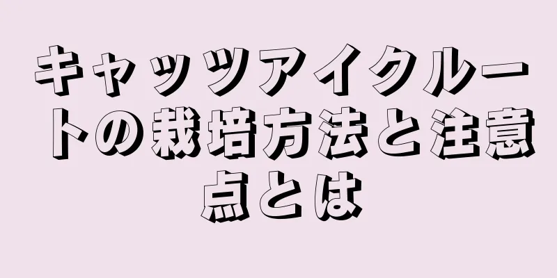 キャッツアイクルートの栽培方法と注意点とは