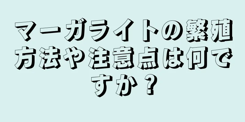 マーガライトの繁殖方法や注意点は何ですか？