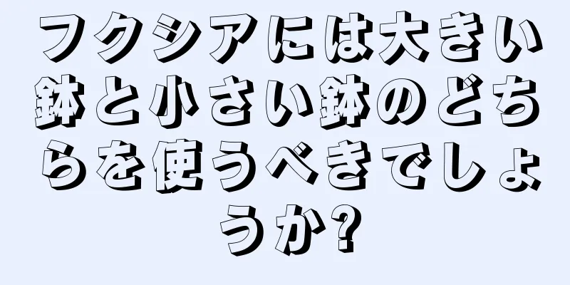 フクシアには大きい鉢と小さい鉢のどちらを使うべきでしょうか?