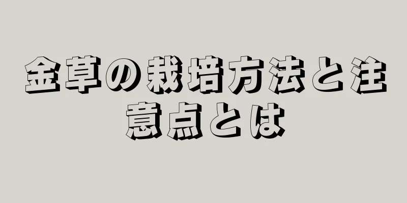 金草の栽培方法と注意点とは