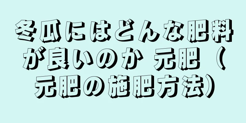 冬瓜にはどんな肥料が良いのか 元肥（元肥の施肥方法）