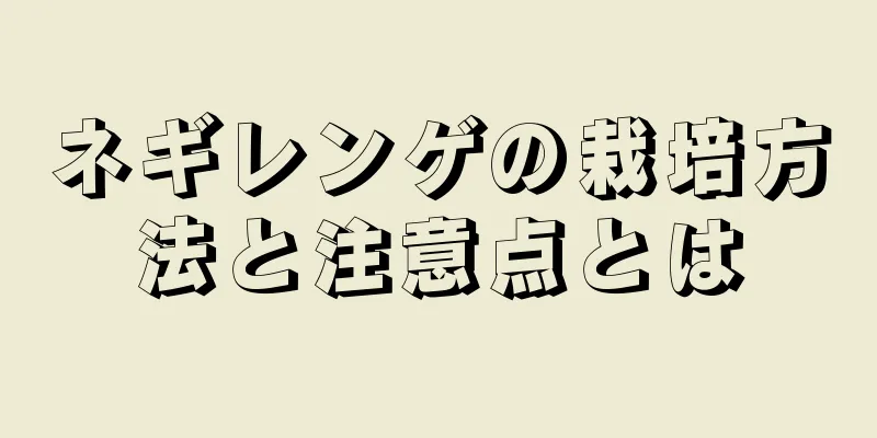 ネギレンゲの栽培方法と注意点とは