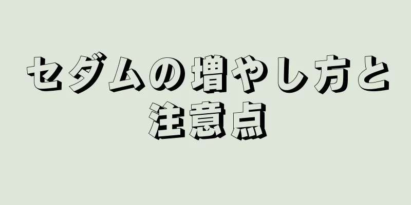 セダムの増やし方と注意点