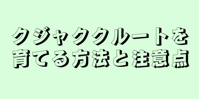 クジャククルートを育てる方法と注意点