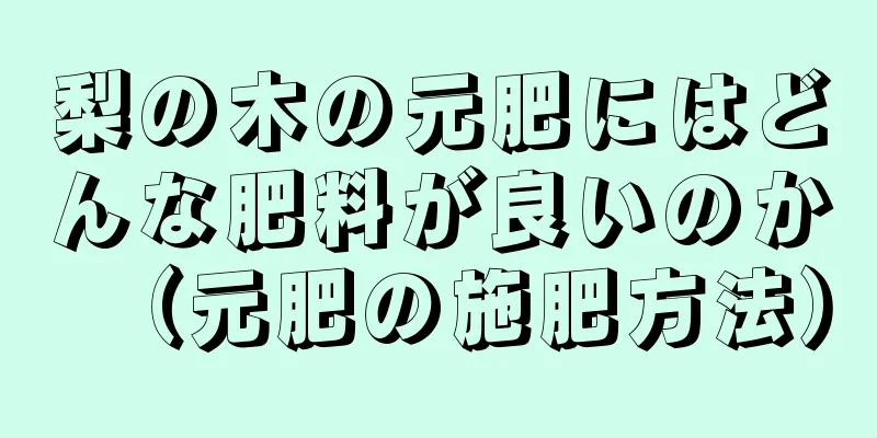 梨の木の元肥にはどんな肥料が良いのか（元肥の施肥方法）