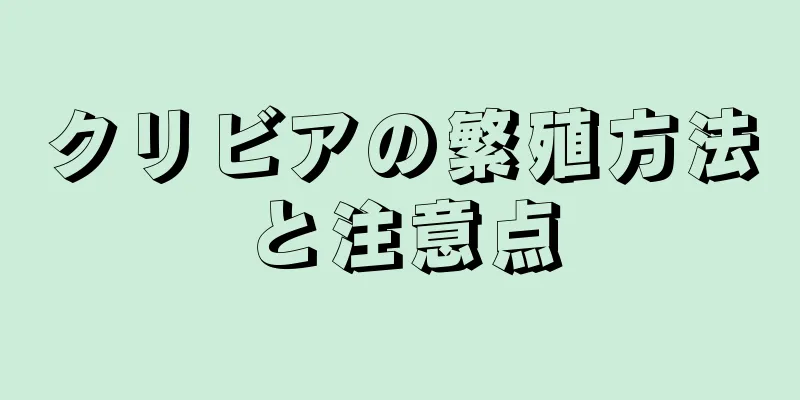 クリビアの繁殖方法と注意点