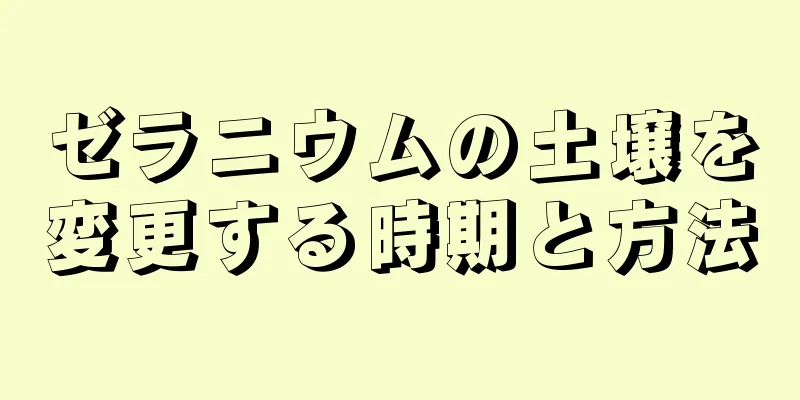ゼラニウムの土壌を変更する時期と方法