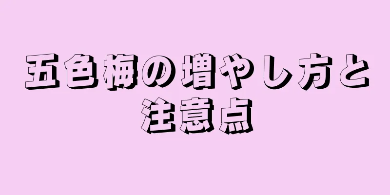 五色梅の増やし方と注意点