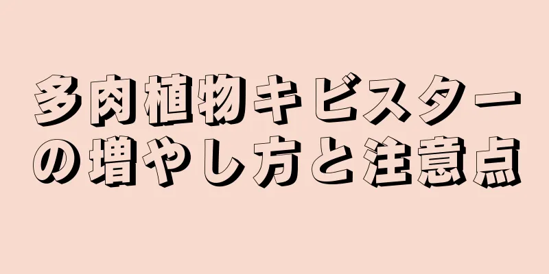 多肉植物キビスターの増やし方と注意点