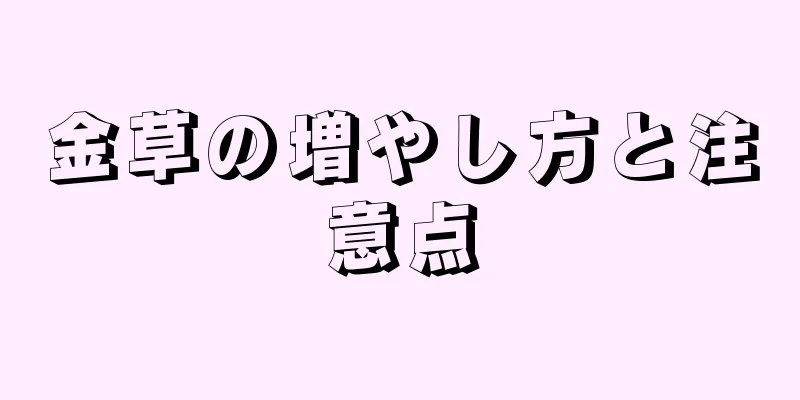 金草の増やし方と注意点