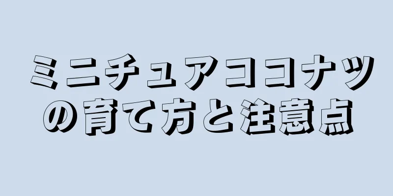 ミニチュアココナツの育て方と注意点
