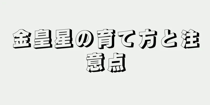 金皇星の育て方と注意点