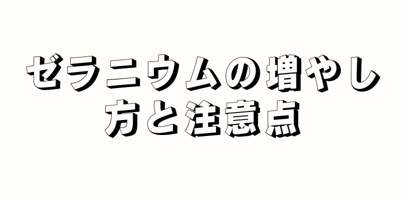 ゼラニウムの増やし方と注意点