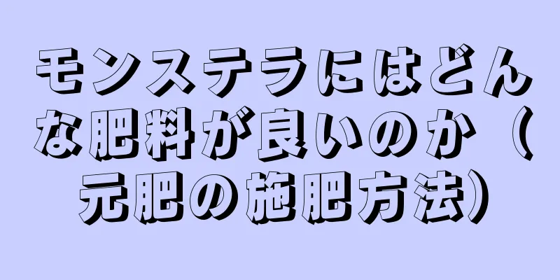 モンステラにはどんな肥料が良いのか（元肥の施肥方法）