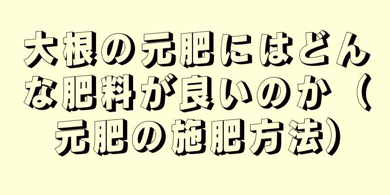 大根の元肥にはどんな肥料が良いのか（元肥の施肥方法）