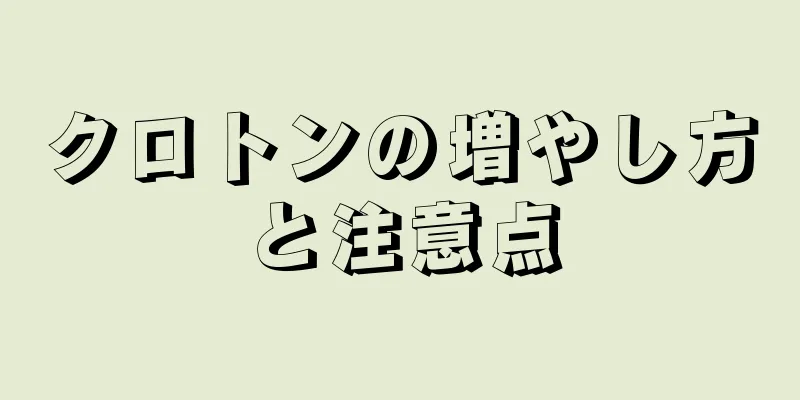 クロトンの増やし方と注意点