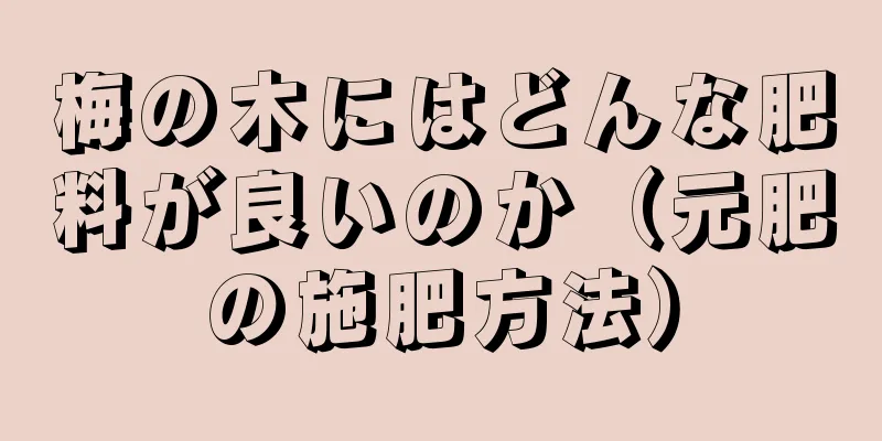 梅の木にはどんな肥料が良いのか（元肥の施肥方法）