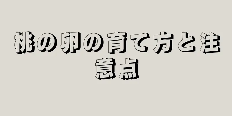 桃の卵の育て方と注意点
