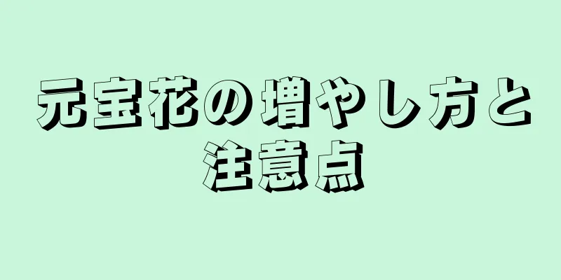 元宝花の増やし方と注意点