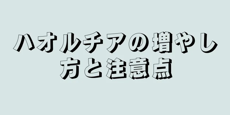 ハオルチアの増やし方と注意点
