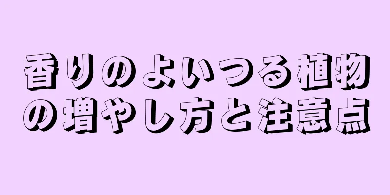 香りのよいつる植物の増やし方と注意点