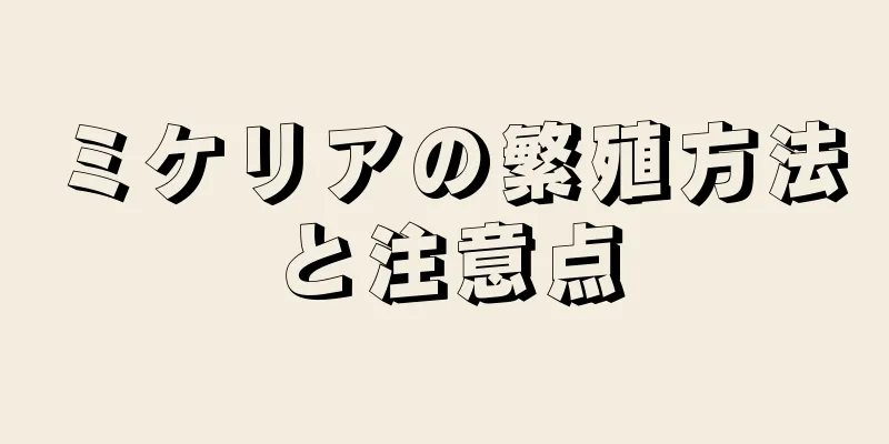 ミケリアの繁殖方法と注意点
