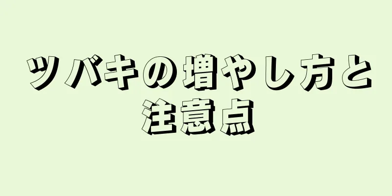 ツバキの増やし方と注意点