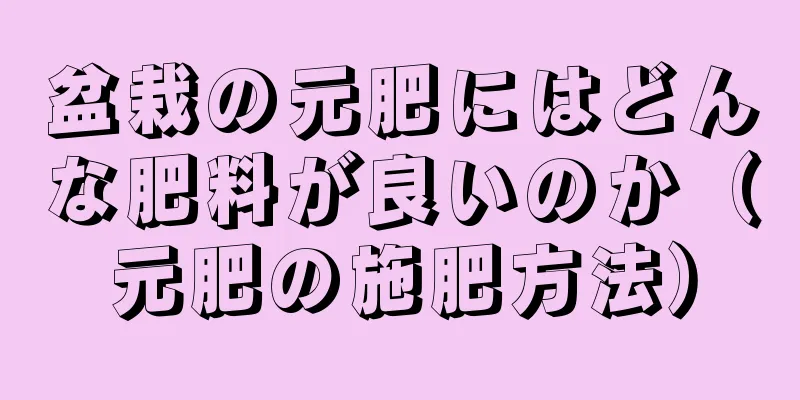 盆栽の元肥にはどんな肥料が良いのか（元肥の施肥方法）