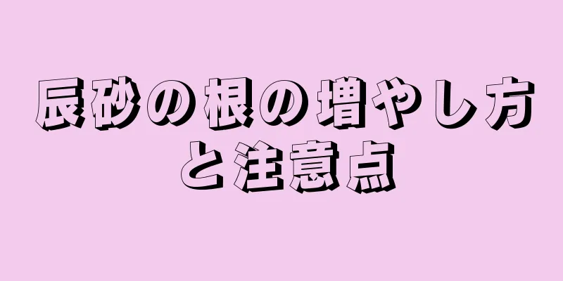 辰砂の根の増やし方と注意点