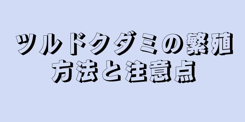 ツルドクダミの繁殖方法と注意点