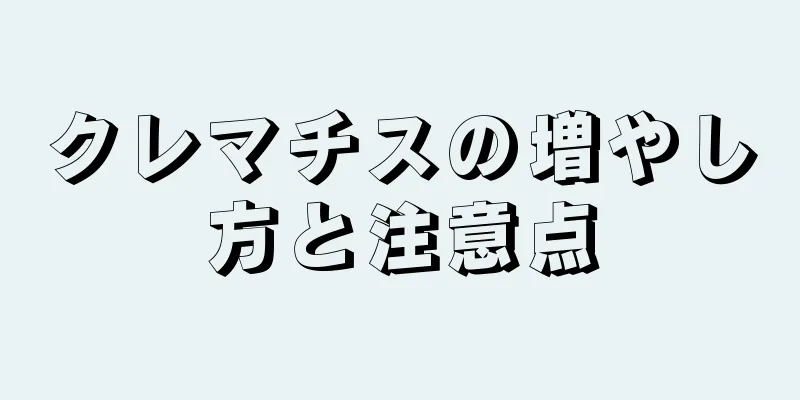 クレマチスの増やし方と注意点