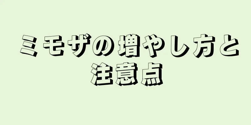 ミモザの増やし方と注意点