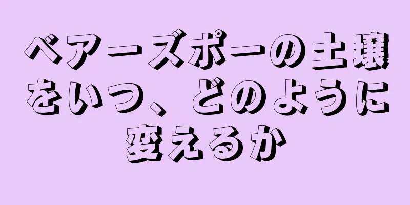 ベアーズポーの土壌をいつ、どのように変えるか