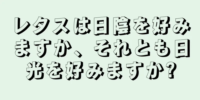 レタスは日陰を好みますか、それとも日光を好みますか?