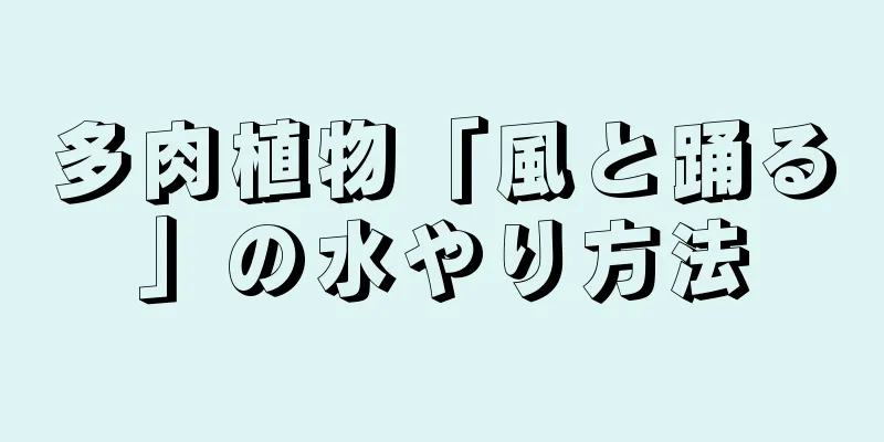 多肉植物「風と踊る」の水やり方法