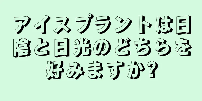 アイスプラントは日陰と日光のどちらを好みますか?